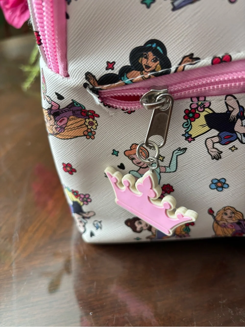 Disney Princess Pink and White Patterned Mini Backpack
